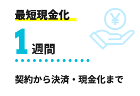 最短現金化1週間 契約から決済・現金化まで